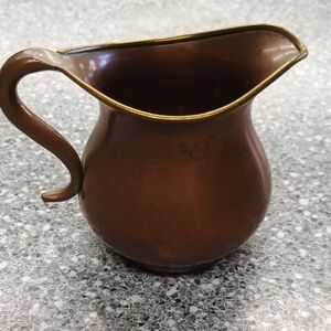 Vintage Brown Metal Pitcher